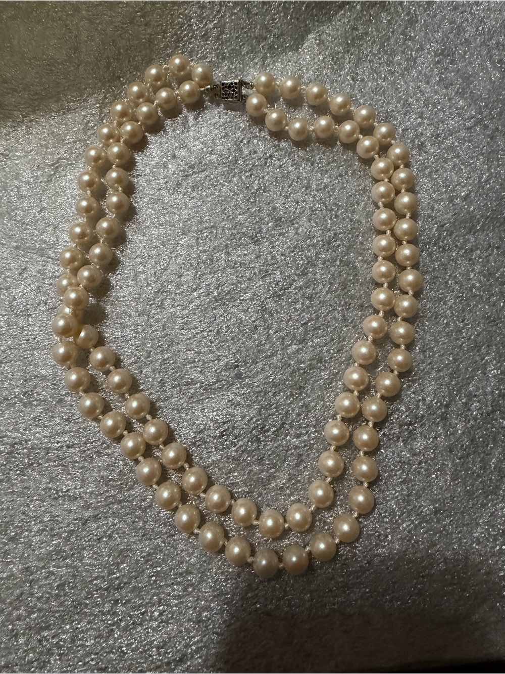 Double -Strand Cream Pearl Necklace – Timeless Women's Jewelry
